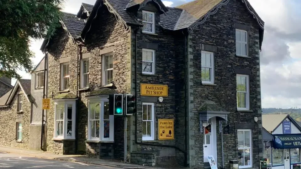 Exterior shot of 'Paws by the Lake' at Waterhead, Ambleside